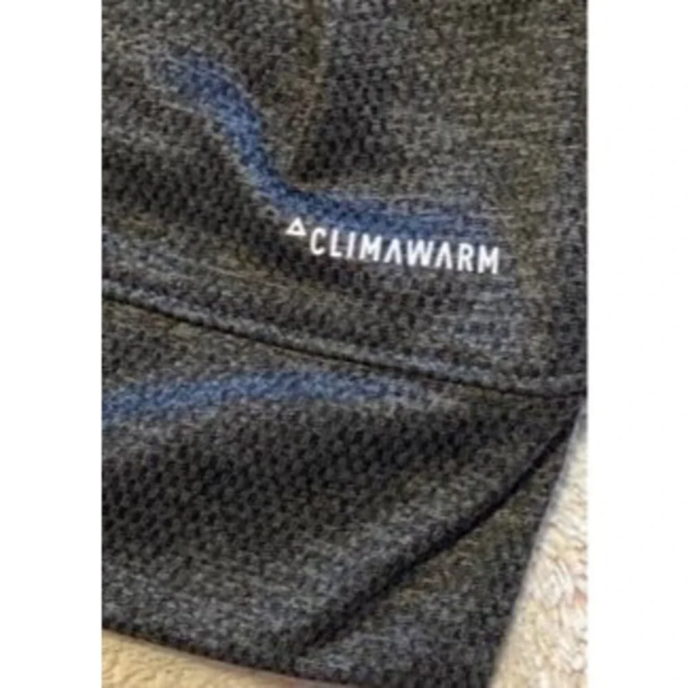 Adidas sweatshirt mens hoodie adidas black grey charcoal CLIMAWARM MENS MEDIUM